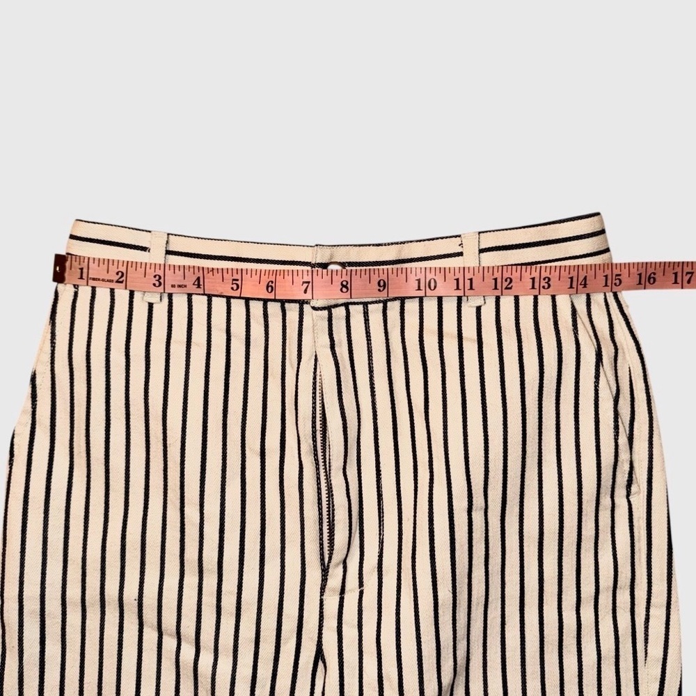 Madewell Navy Blue and White Striped Straight Leg Pants - Picture 7 of 7